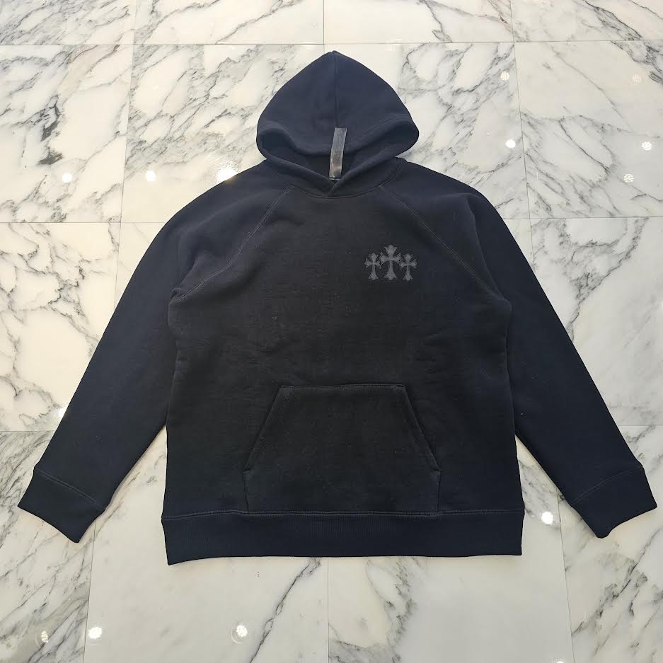 CHROME HEARTS 2025SS Y NOT Cemetery Cross Applique Embroidery Pullover Hoodie Size XL クロムハーツ ワイノット セメタリークロス アップリケ刺繡 プルオーバーフーディ サイズXL
