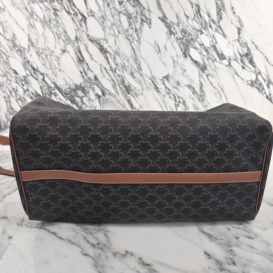 CELINE 2025SS Travel 50 / Dog Print Triomphe Canvas Boston Bag 4M1662EEJ.04LU セリーヌ トラベル50 / ドッグプリント入り トリオンスキャンバス ボストンバッグ