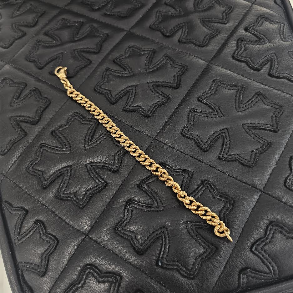 CHROME HEARTS 22K Extra Mini Fancy Chain Bracelet Size 31 LINK クロムハーツ 22K エクストラ ミニファンシー チェーン ブレスレット サイズ31リンク