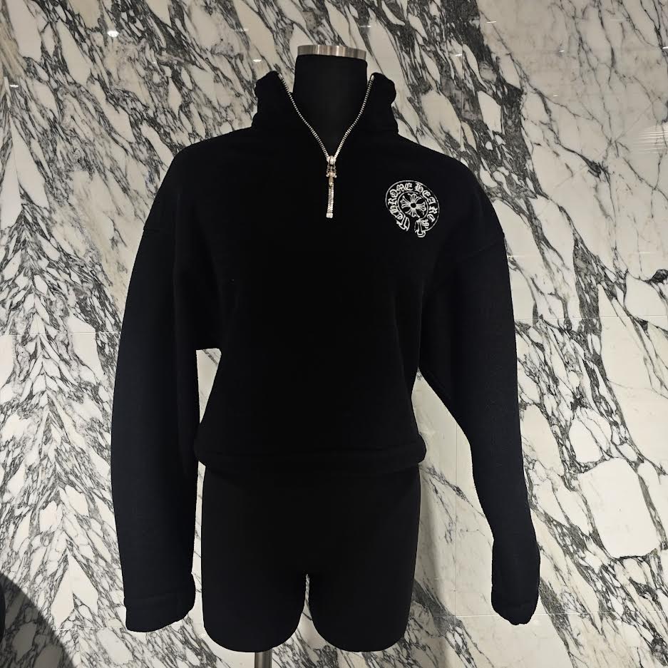 CHROME HEARTS Fleeceハーフジップフリース