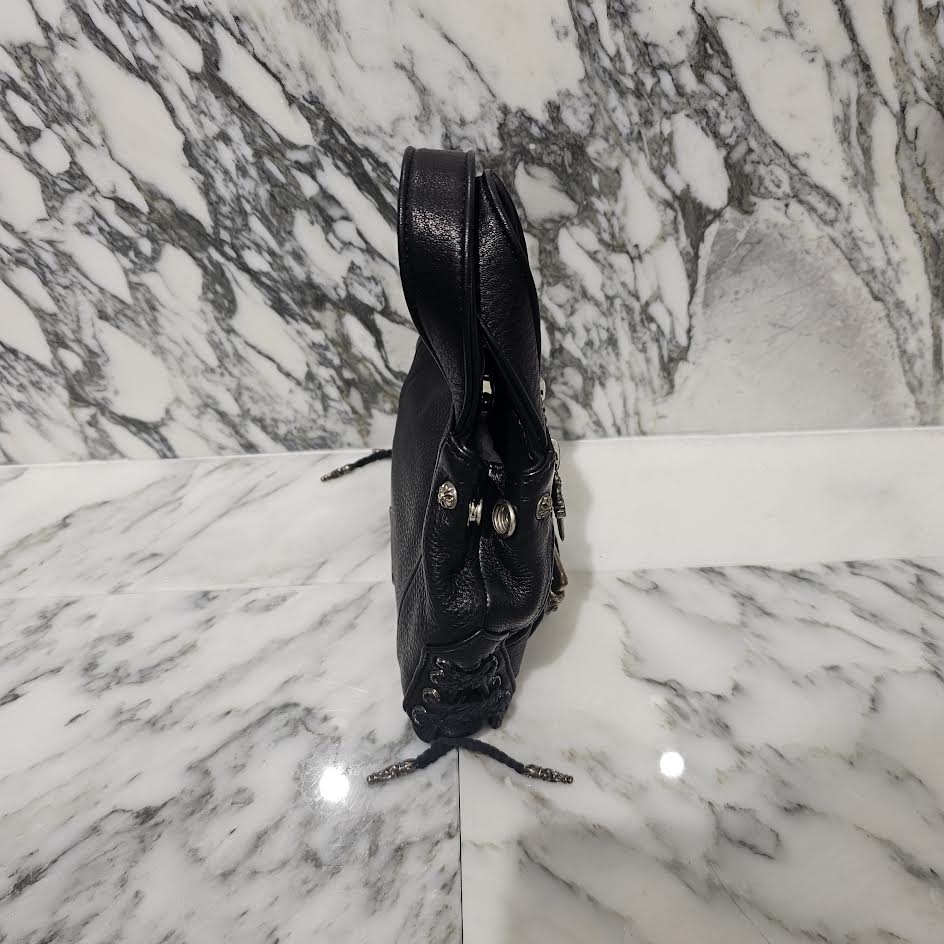 CHROME HEARTS JJ Dean Mini Leather Riders Hand Bag クロムハーツ JJ ディーン ミニレザー ライダース ハンドバッグ