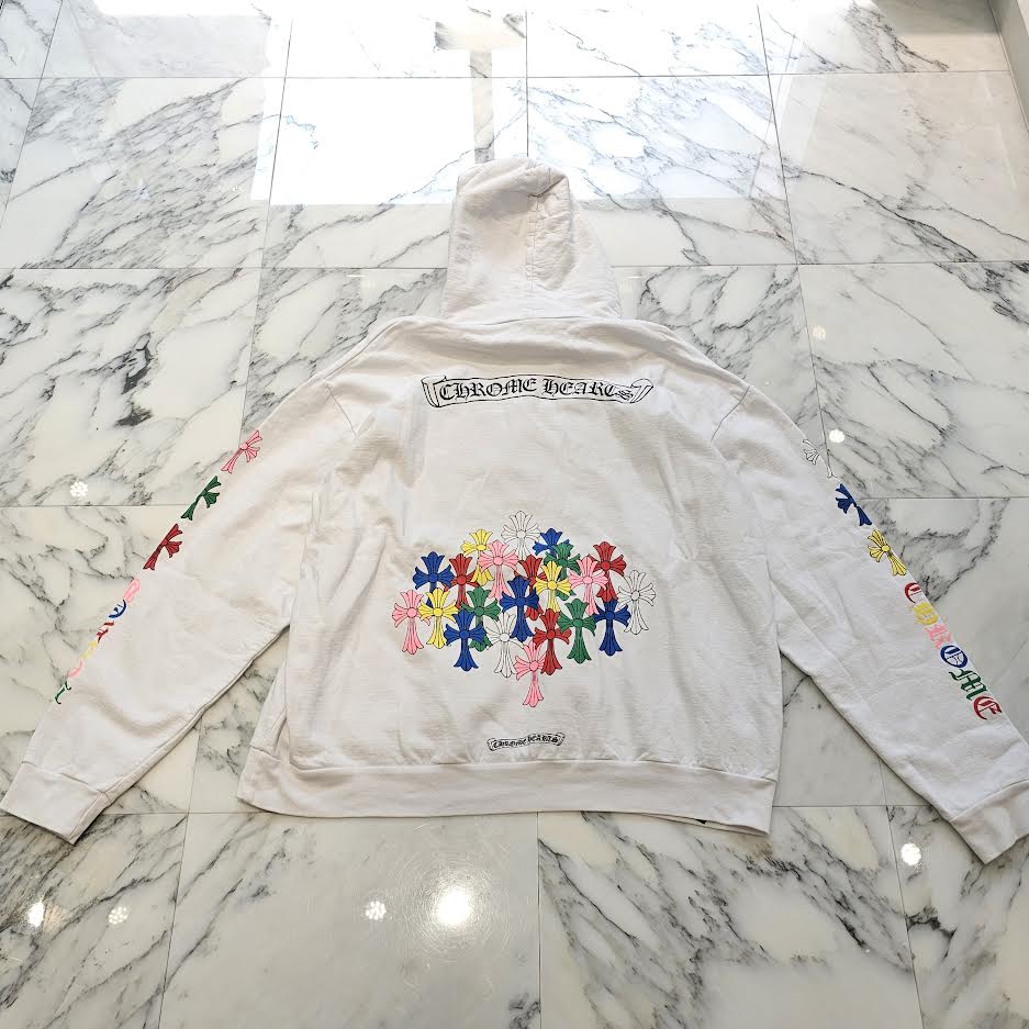 CHROME HEARTS 2022SS MLTCOL CEM CRS Pullover Hoodie Size XL クロムハーツ マルチカラー セメタリークロス プルオーバーフーディ サイズXL