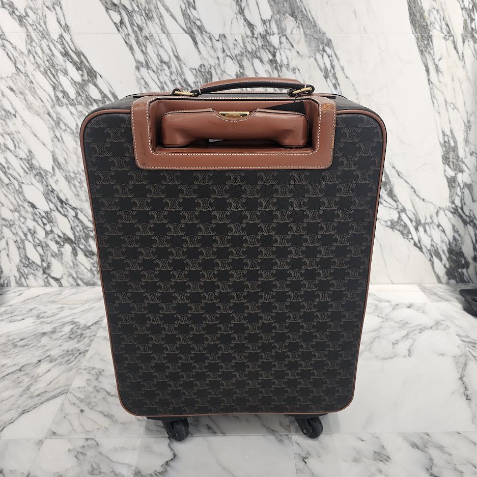 CELINE 2025SS Small Trolley / Triomphe Canvas & Calfskin 4M1972CZJ.04LU セリーヌ スモールトロリー / トリオンフキャンバス&カーフスキン キャリーケース