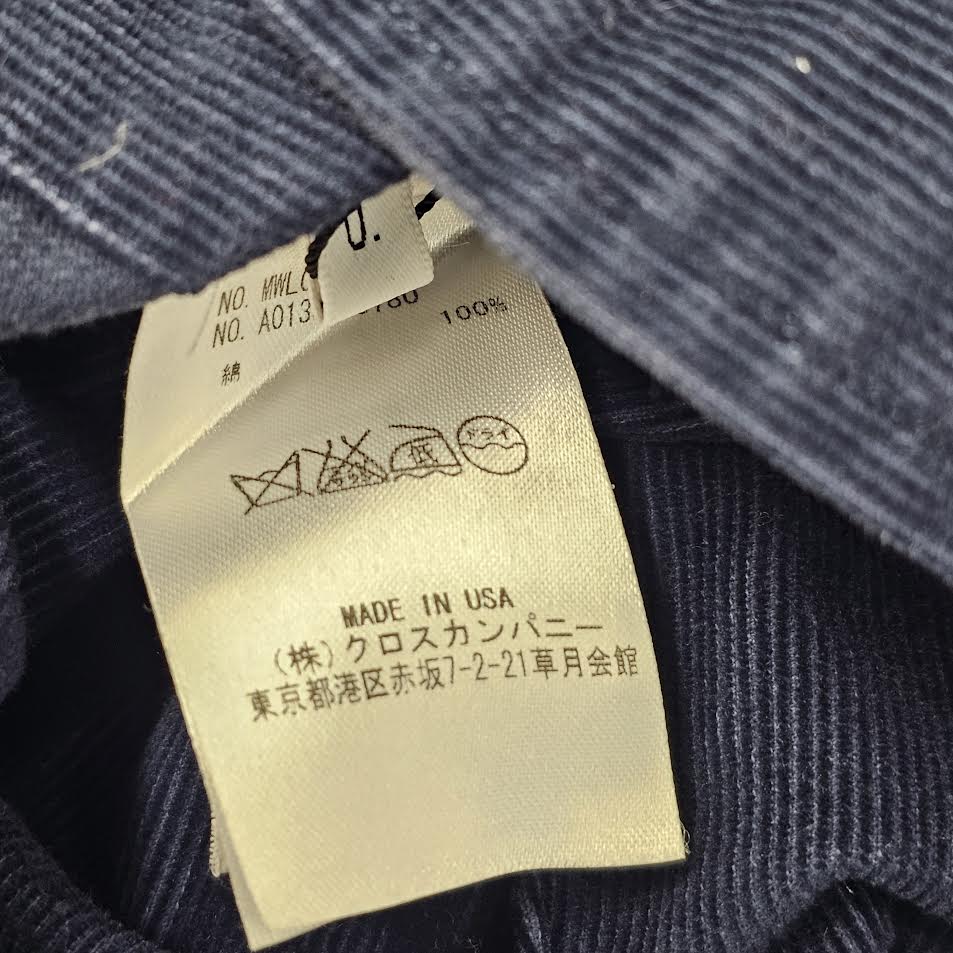 THOM BROWNE Corduroy Shirt MWL001AW7538 Size 0 トムブラウン