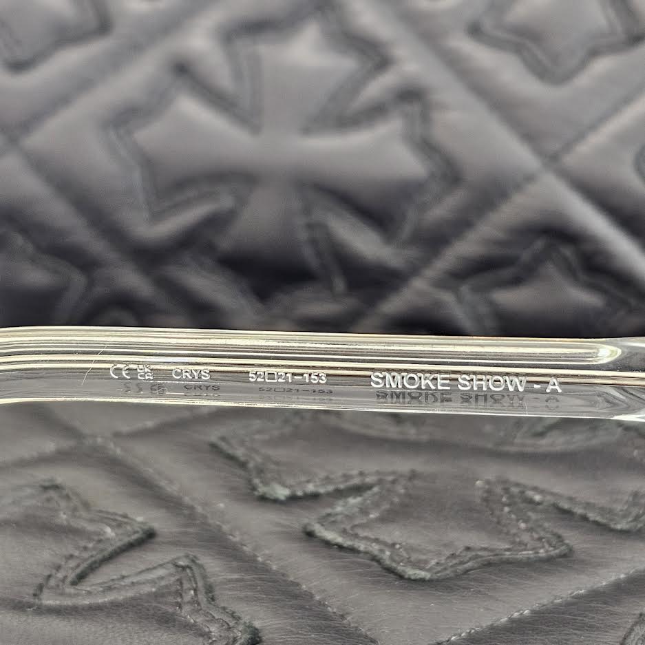 CHROME HEARTS SMOKE SHOW - A Clear Sunglasses Size 52□21-153 クロムハーツ スモークショー-A クリア サングラス サイズ52□21-153