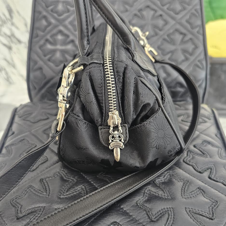 CHROME HEARTS MOCHITA Stencil Nylon Leather Hand Bag クロムハーツ MOCHITA ステンシル総柄 ナイロン レザー ハンドバッグ ショルダーバッグ