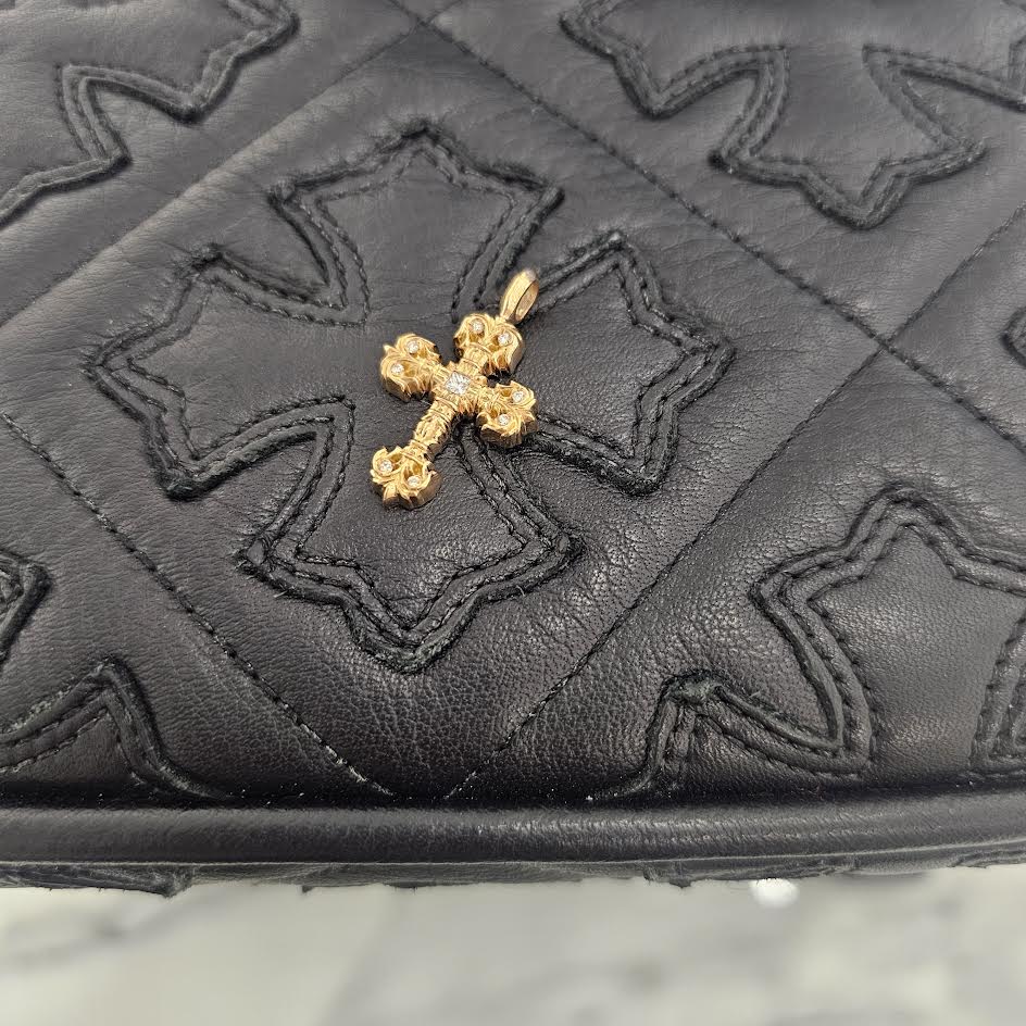 CHROME HEARTS 22K Tiny Filigree Cross Pave Diamond Pendent Top クロムハーツ 22K タイニー フィリグリークロス パヴェダイヤモンド ペンダント トップ