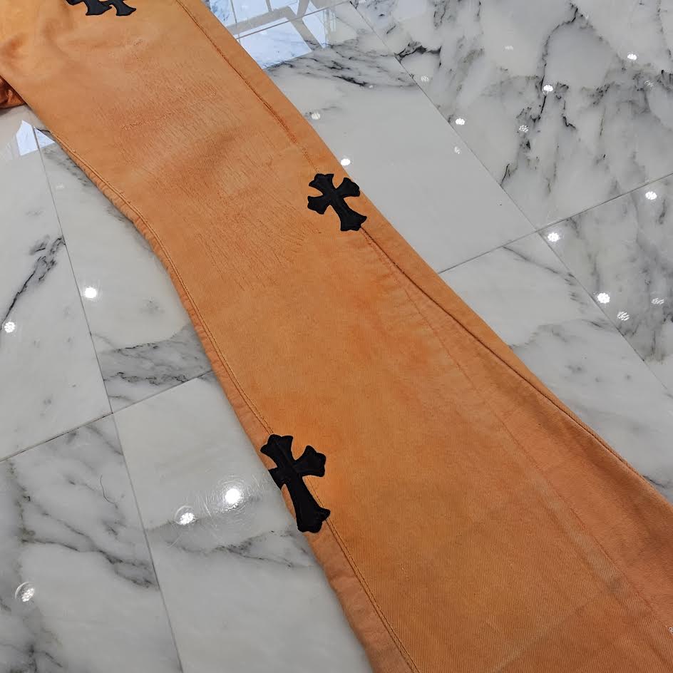 CHROME HEARTS × GALLERY DEPT. Levi's Body VNTG Cross Leather Patch Denim Pants Size 34 クロムハーツ × ギャラリーデプト リーバイスボディ ヴィンテージ クロスレザーパッチ デニムパンツ サイズ34