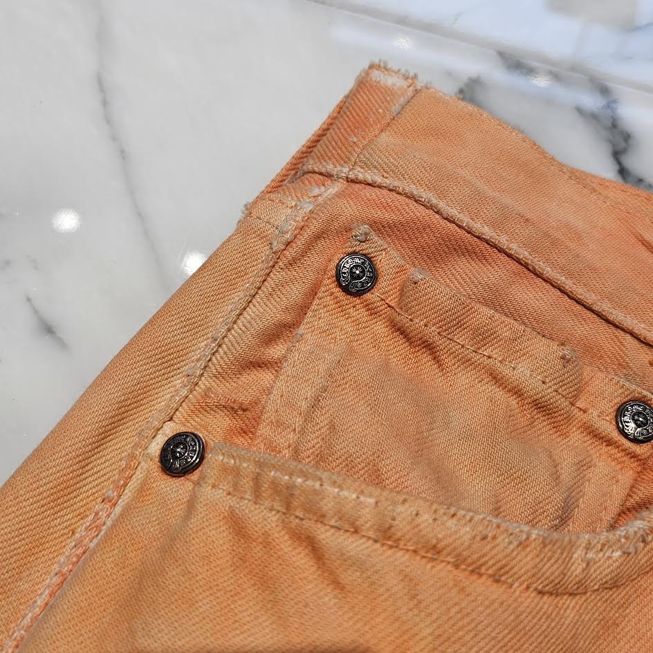 CHROME HEARTS × GALLERY DEPT. Levi's Body VNTG Cross Leather Patch Denim Pants Size 34 クロムハーツ × ギャラリーデプト リーバイスボディ ヴィンテージ クロスレザーパッチ デニムパンツ サイズ34