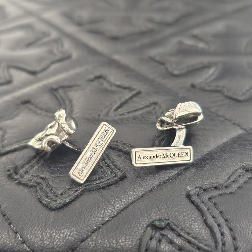 Alexander McQUEEN Silver Skull Cufflinks アレキサンダー