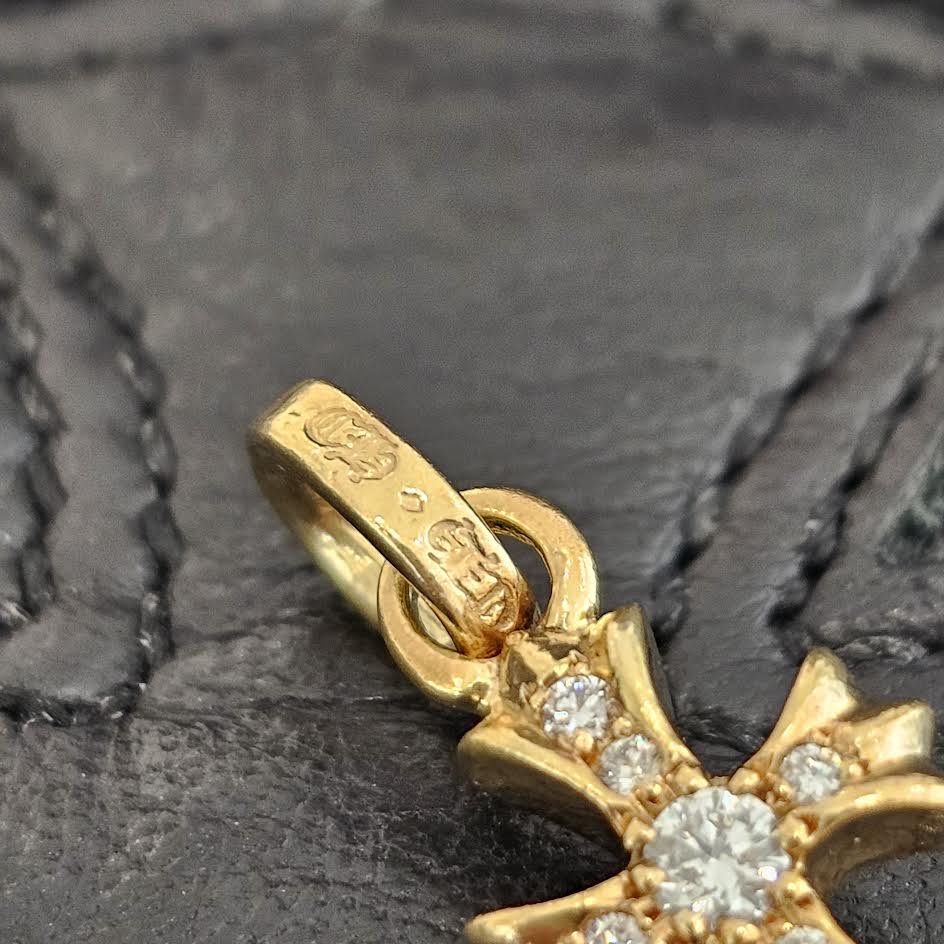 CHROME HEARTS 22K BBY FAT Pave Diamond Pendant Top クロムハーツ 22K ベイビーファット パヴェダイヤモンド ペンダントトップ