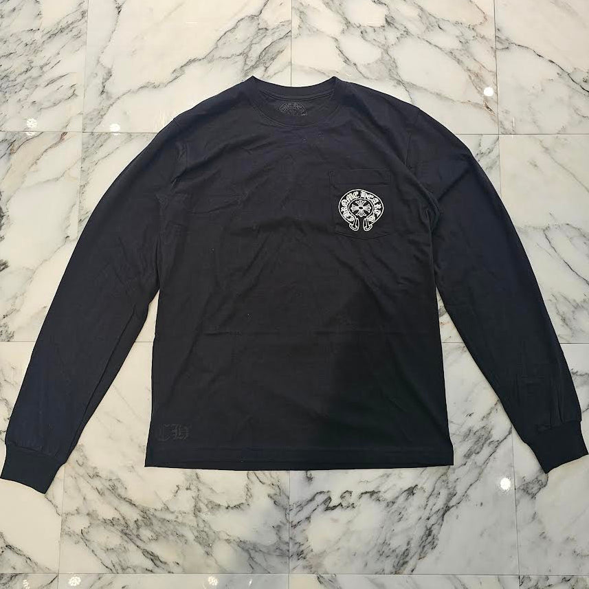 CHROME HEARTS Paris Limited Floral Cross 18 Avenue Long Sleeve Tee