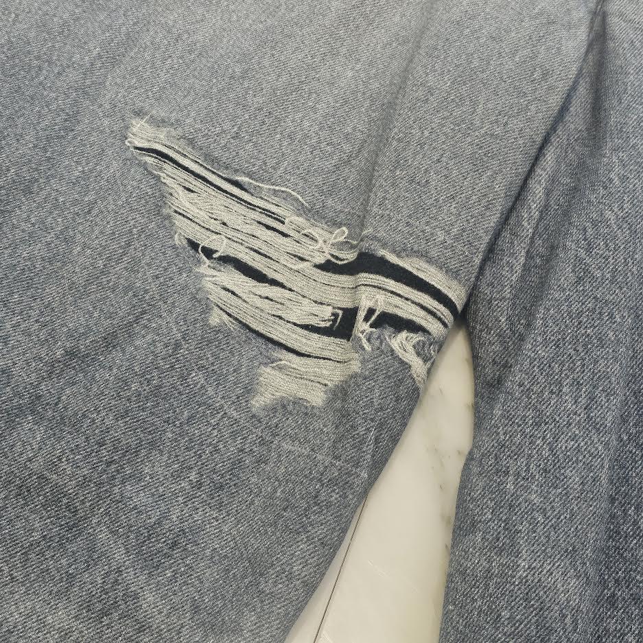 BALENCIAGA 2021AW Trompe L Oeil Jeans Wide Sweat Pants 675336 TLV86 Size M バレンシアガ トロンプルイユ ジーンズ転写 ワイドスウェットパンツ サイズM