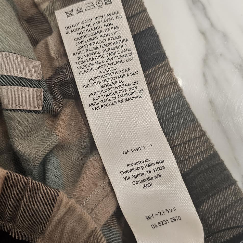 Rick Owens 2022AW Penta Check Bermuda Shorts RU02B2384-CP Size 36