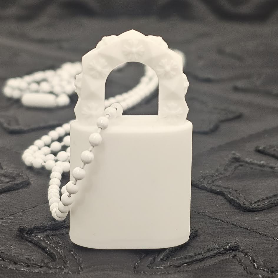 CHROME HEARTS 2023SS PADLOCK Flare Knee Silicon Rubber Necklace クロムハーツ パドロック フレアニー シリコンラバー ネックレス