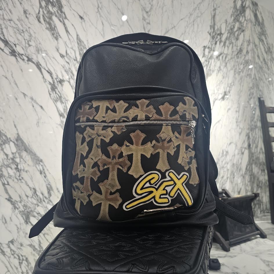 CHROME HEARTS × MATTY BOY SEVENTH GRADE SEX RECORDS Camo Leather Cross Patch Back Pack クロムハーツ × マッティボーイ セブンスグレード セックスレコード カモ レザークロスパッチ バックパック