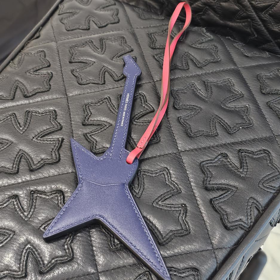 HERMES ROCK Leather Bag Charm H084080CJAE エルメス ロック レザー バッグチャーム