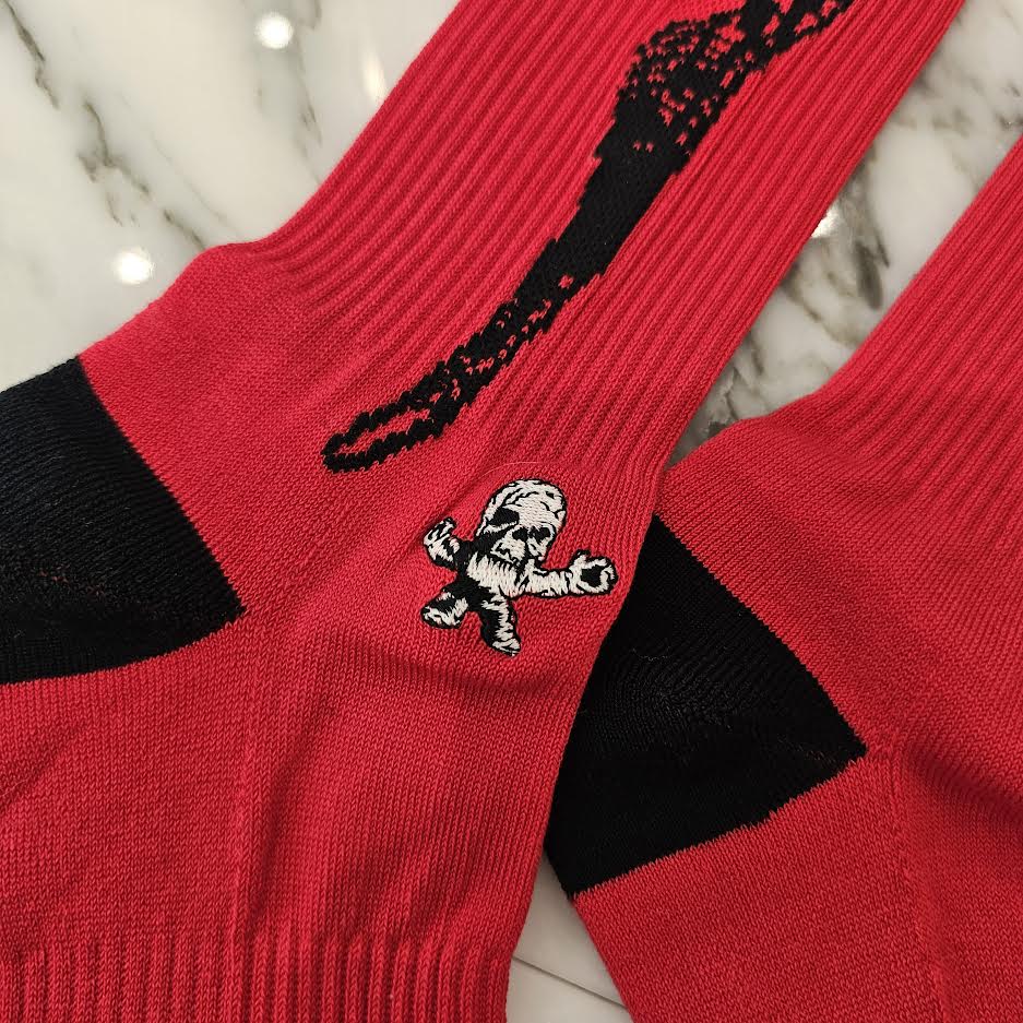 CHROME HEARTS JOE FOTI Skull Embroidery Socks Size 25cm～27cm クロムハーツ ジョーフォティ スカル刺繍 ソックス サイズ25cm～27cm