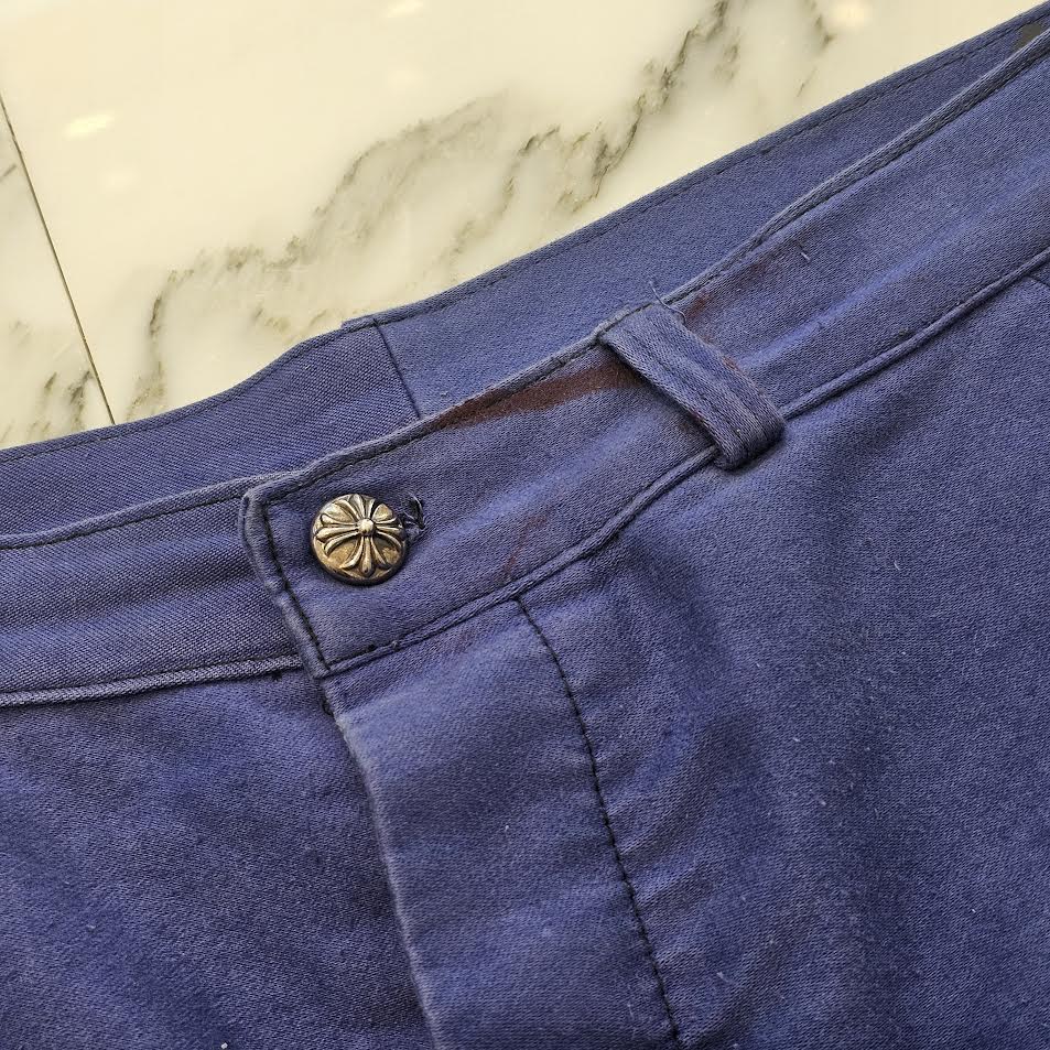 CHROME HEARTS VNTG Cross Quilting Patch French Work Pants Size 33 クロムハ―ツ ヴィンテージ クロスキルティングパッチ フレンチワーク パンツ サイズ33