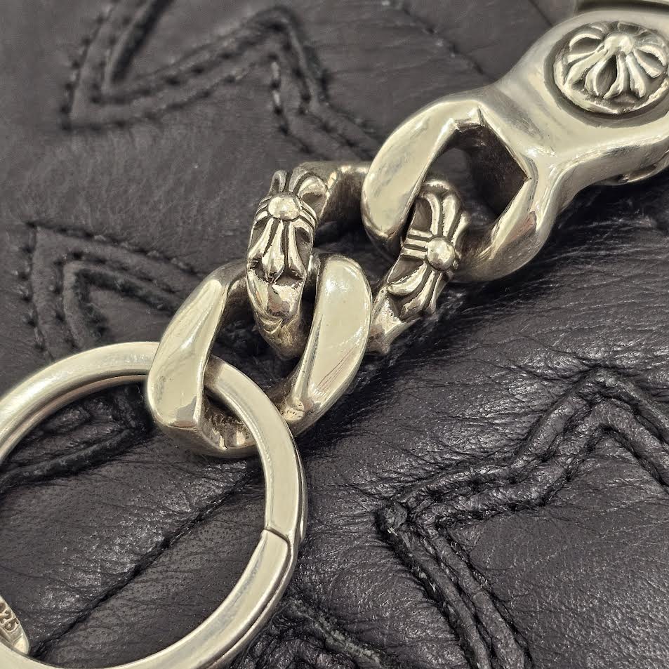 CHROME HEARTS Classic Short Fancy Chain Clip Keyring 2 LINK