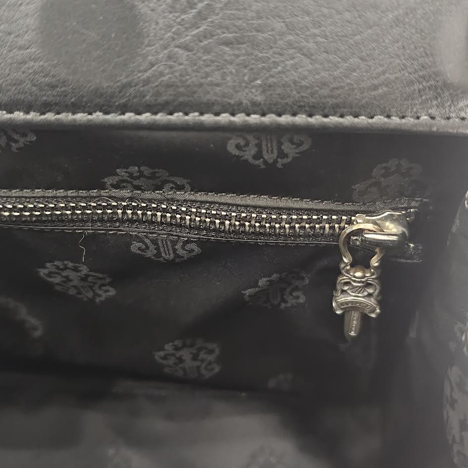 CHROME HEARTS DREW MINI BAG Cross Ball Leather Hand Bag クロムハーツ ドリュー ミニバッグ クロスボール レザーハンドバッグ