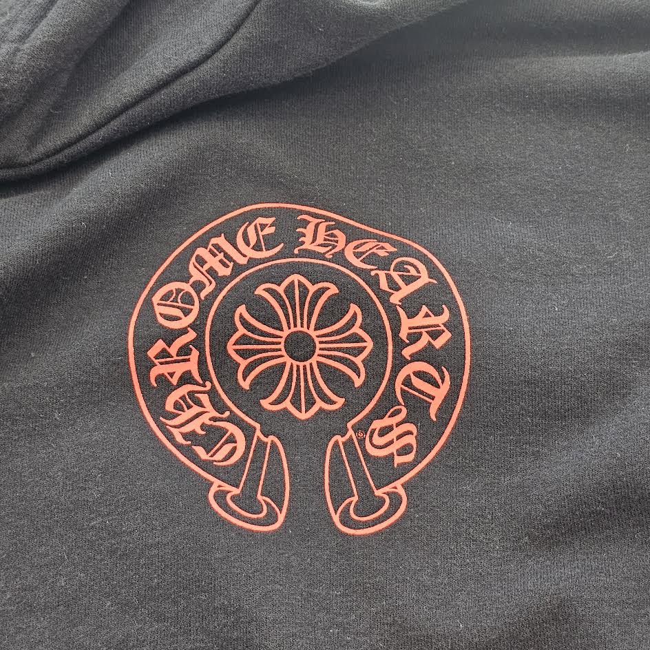 CHROME HEARTS ONLINE Limited Red Horseshoe Pullover Hoodie Size XXL クロムハーツ オンライン限定 レッド ホースシュー プルオーバー フーディ サイズXXL