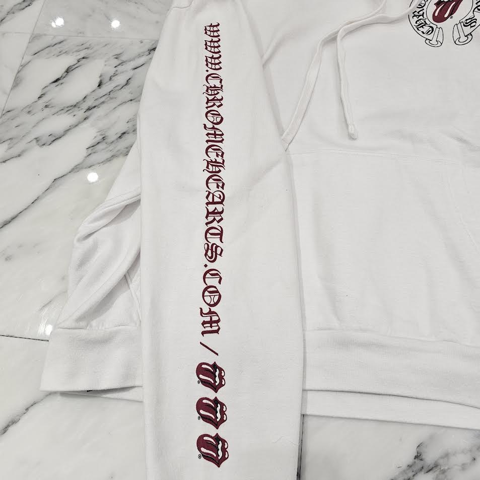 CHROME HEARTS × The Rolling Stones Online Limited Lip & Tongue Pullover Hoodie Size M クロムハーツ × ローリングストーンズ オンライン限定 リップ&タン プルオーバーフーディー サイズM