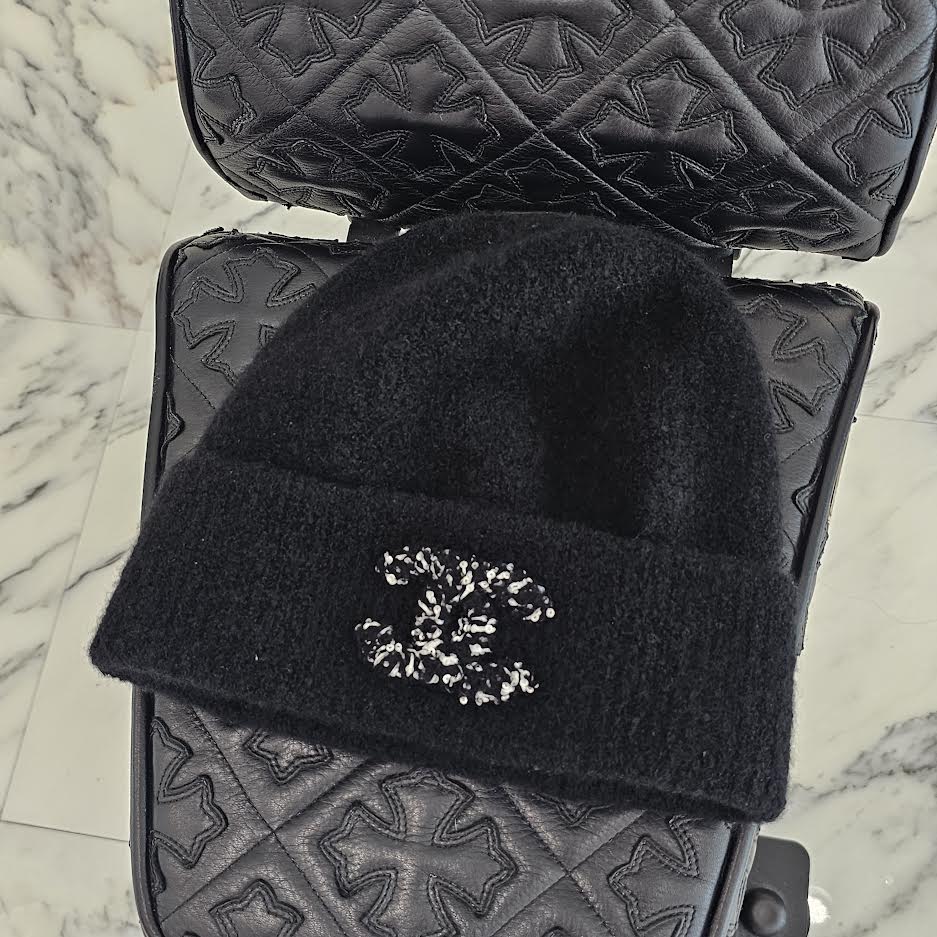 CHANEL 2025AW Coco Mark Embroidery Cashmere Beanie LAU80X48 Size ONE SIZE シャネル ココマーク刺繍 カシミヤ ビーニー サイズONE SIZE
