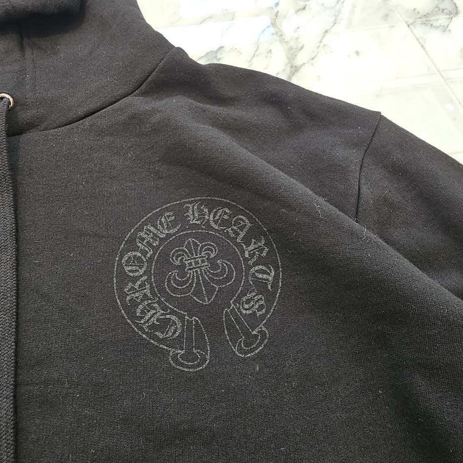 CHROME HEARTS 2025SS Hooded "LOVE YOU" BS FLARE Horseshoe Pullover Hoodie Size M クロムハーツ フーデッド "LOVE YOU" BSフレア ホースシュー プルオーバーフーディ サイズM