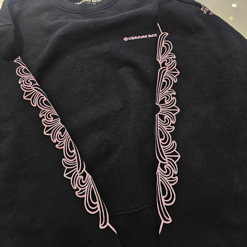 CHROME HEARTS × MATTY BOY Floral Cross USA Arch Logo Crewneck