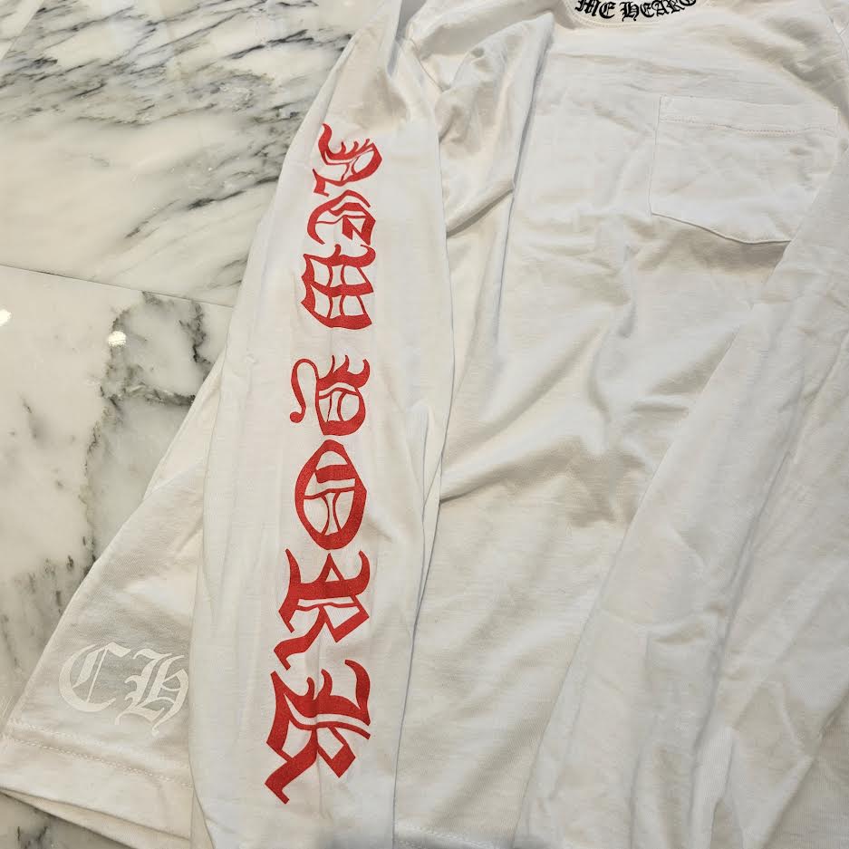 CHROME HEARTS × The Rolling Stones 2024SS Lip ＆ Tan Neck Logo Back Scroll Long Sleeve Tee Size XS クロムハーツ × ローリングストーンズ リップ&タン ネックロゴ バックスクロール ロングスリーブTシャツ サイズXS