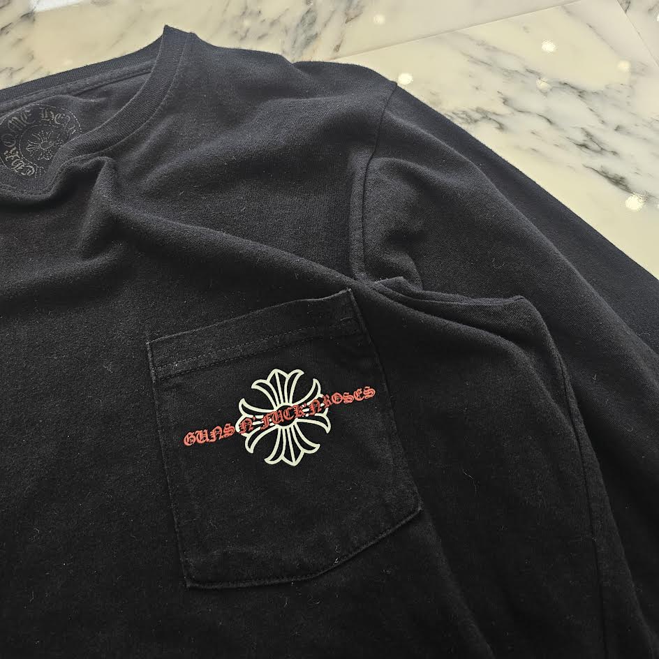 CHROME HEARTS × Guns N' Roses Cross Embroidery Long Sleeve Tee Size M クロムハーツ × ガンズアンドローゼス クロス刺繍 ロングスリーブTシャツ サイズM