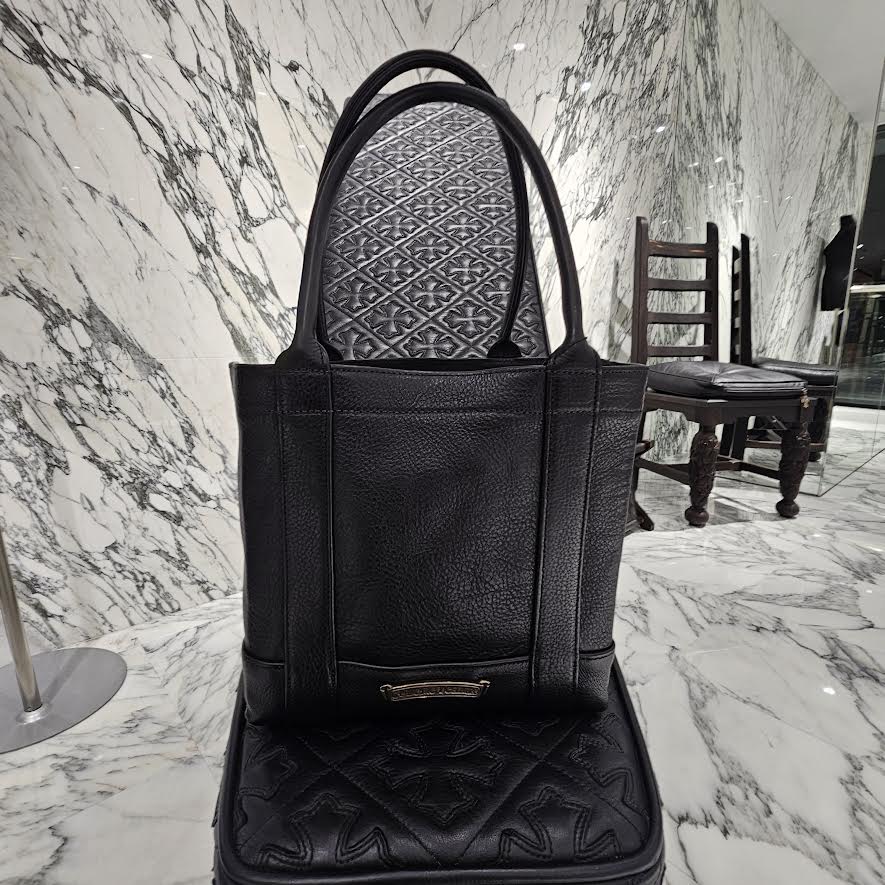 CHROME HEARTS 3 Cemetery Cross Leather Patch Tote Mini Bag クロムハーツ 3セメタリークロス レザーパッチ トート ミニ バッグ