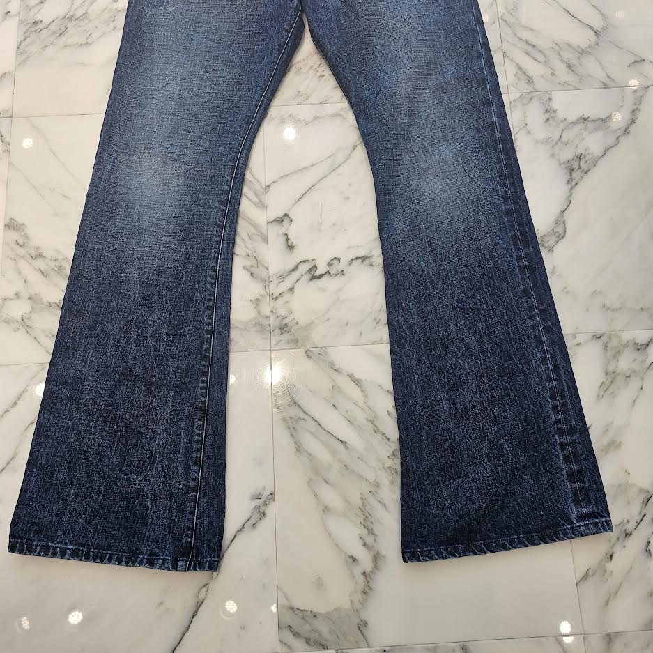 CHROME HEARTS Cross Ball Button Wide Flare Denim Pants Size 38 クロムハーツ クロスボールボタン ワイドフレア デニムパンツ サイズ38