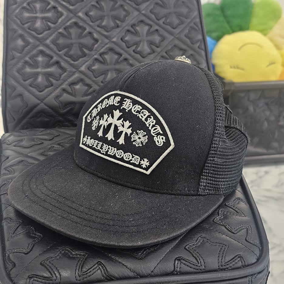 CHROME HEARTS King Taco 3 Cemetery Cross Patch Mesh Cap Size ONE