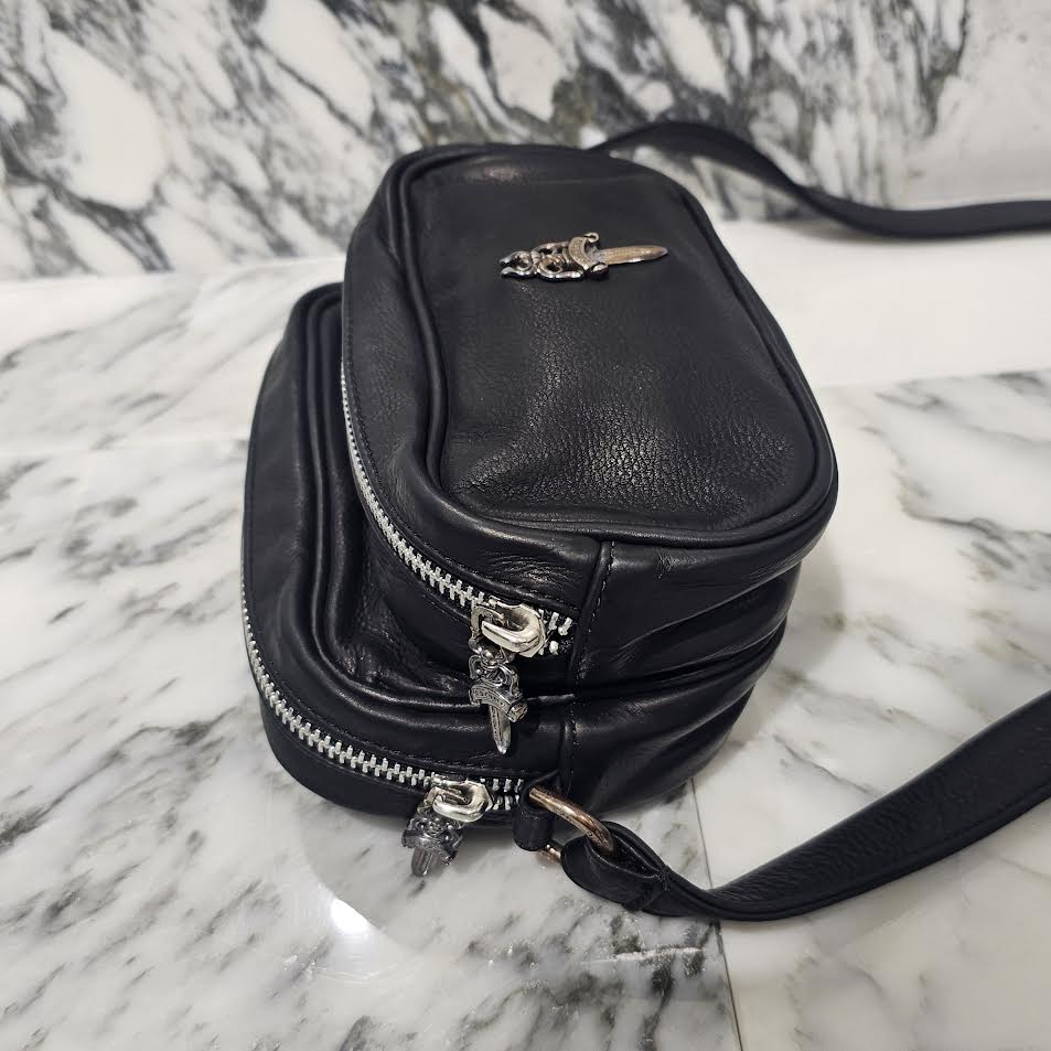 CHROME HEARTS Dagger BARRET Leather Shoulder Bag クロムハーツ ダガー バレット レザー ショルダーバッグ