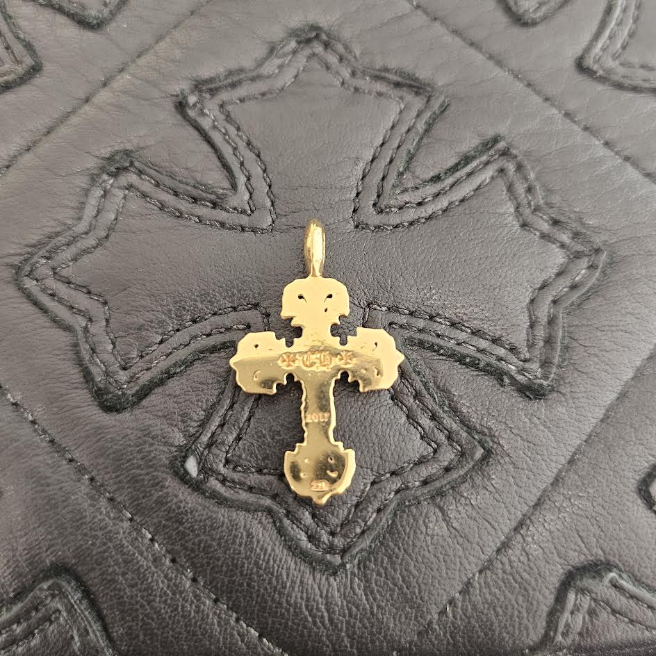 CHROME HEARTS 22K Tiny Filigree Cross Pendent Top クロムハーツ 22K タイニー フィリグリー ペンダント トップ