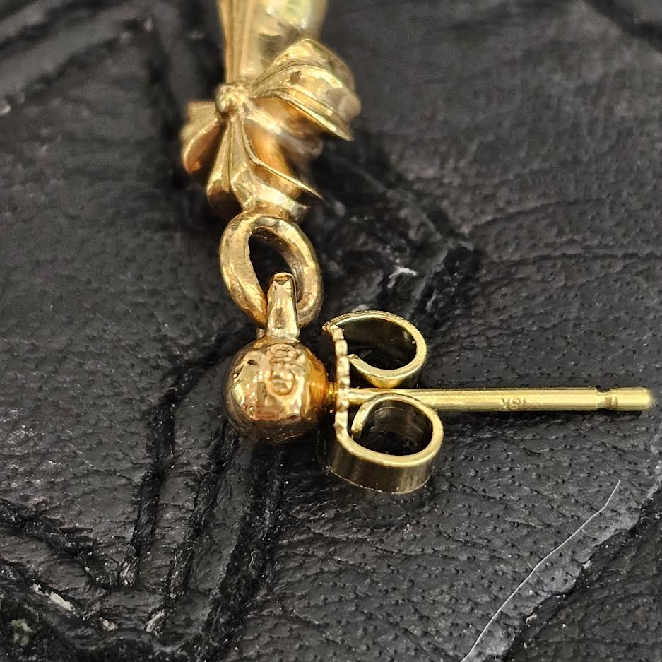 CHROME HEARTS 22K BABY FAT CROSS Earring クロムハーツ 22K ベイビーファットクロス ピアス