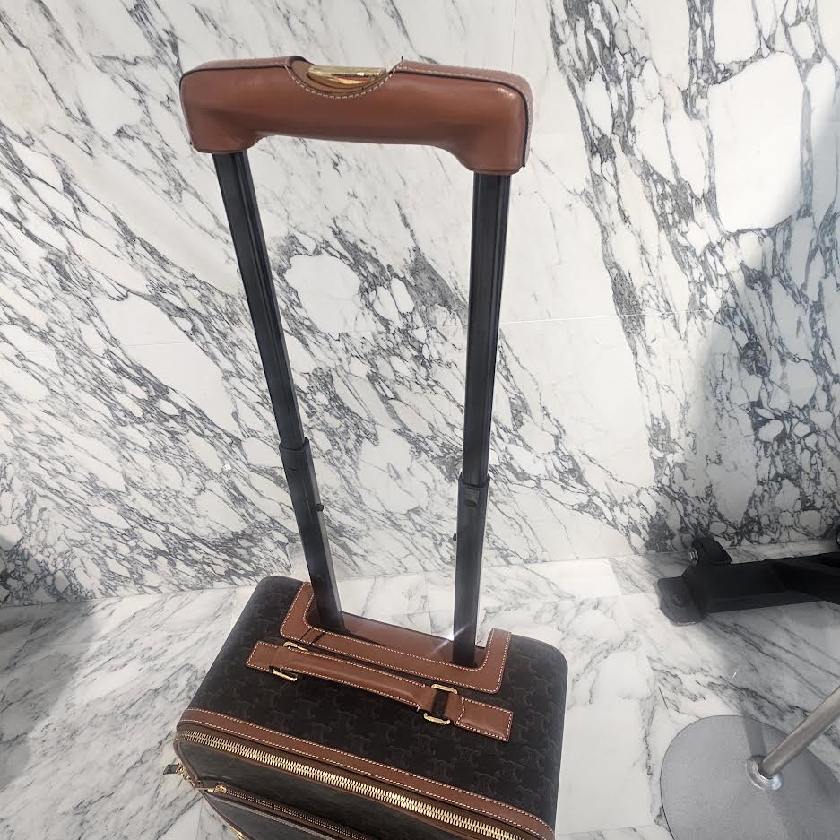 CELINE 2025SS Small Trolley / Triomphe Canvas & Calfskin 4M1972CZJ.04LU セリーヌ スモールトロリー / トリオンフキャンバス&カーフスキン キャリーケース