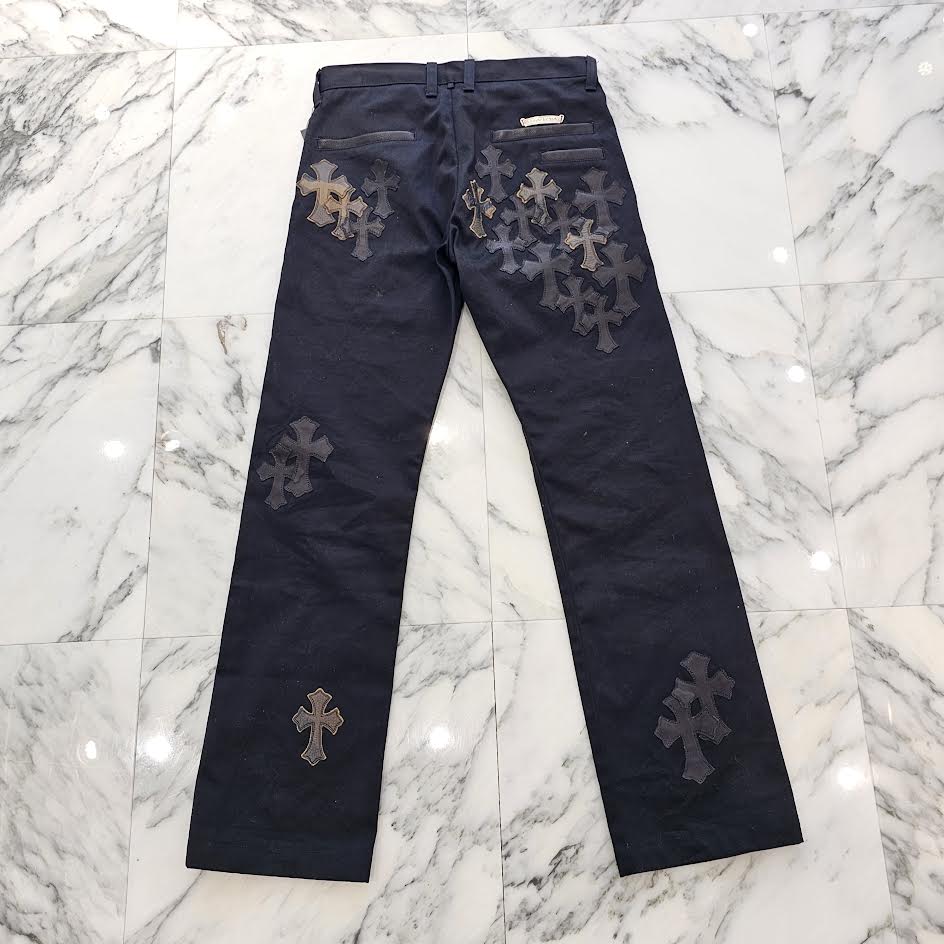 CHROME HEARTS Camouflage Cemetery Leather Cross Patch Chino Pants Size 28 クロムハーツ カモフラージュ セメタリー レザークロスパッチ チノパンツ サイズ28