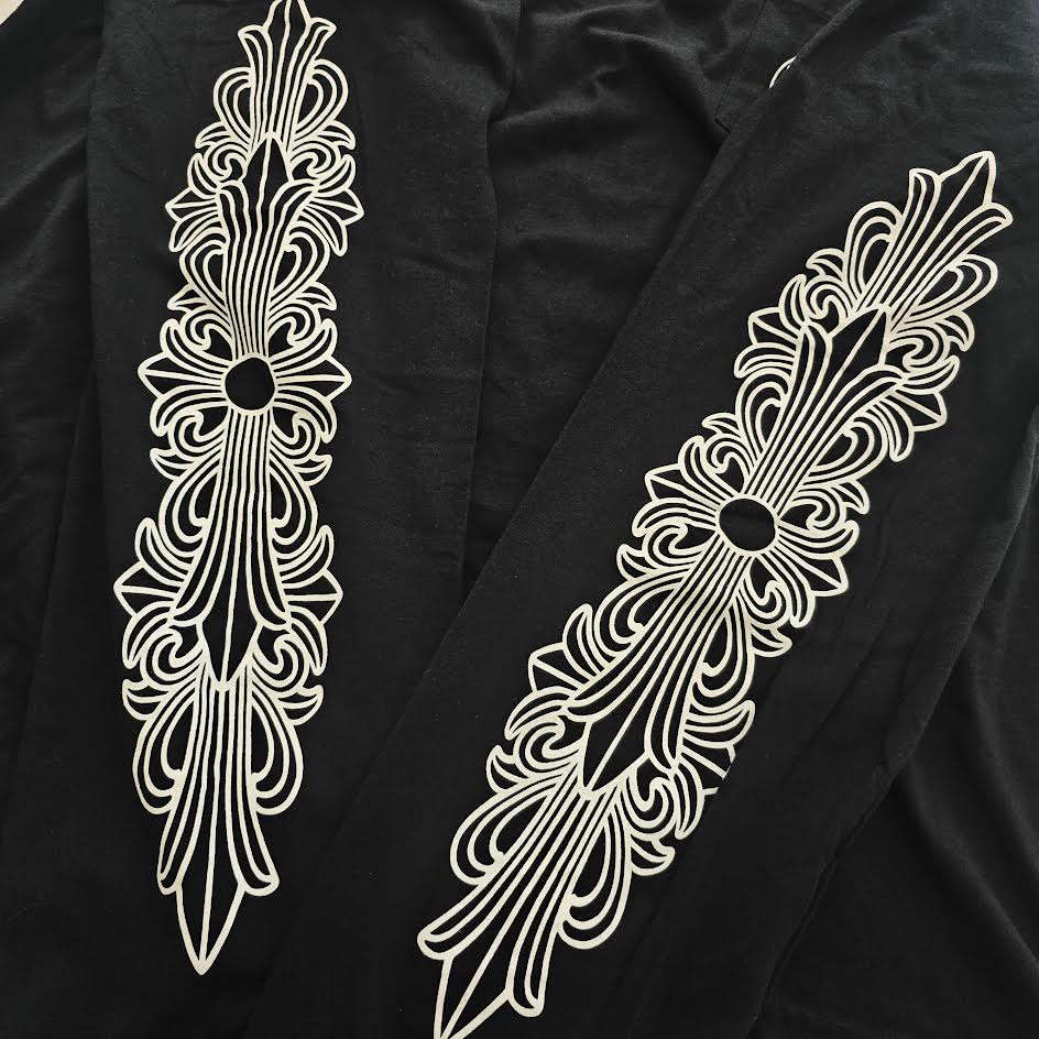 CHROME HEARTS Honolulu Limited Floral Cross Horseshoe Long Sleeve Tee Size XXL クロムハーツ ホノルル限定 フローラルクロス ホースシュー ロングスリーブ Tシャツ サイズXXL
