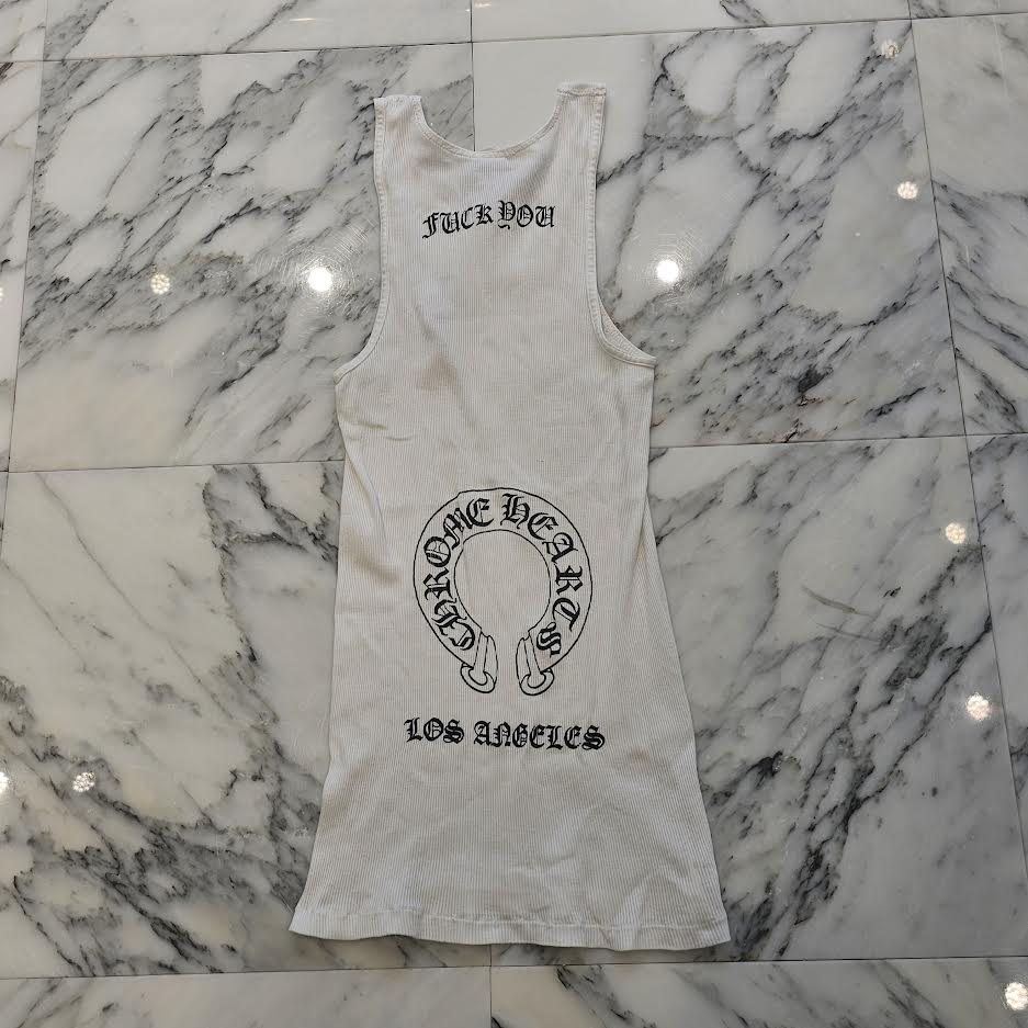 CHROME HEARTS Los Angels Limited Fuck You Horseshoe Rib Tank Top Size M クロムハーツ ロサンゼルス限定 ファックユー ホースシュー リブ タンクトップ サイズM