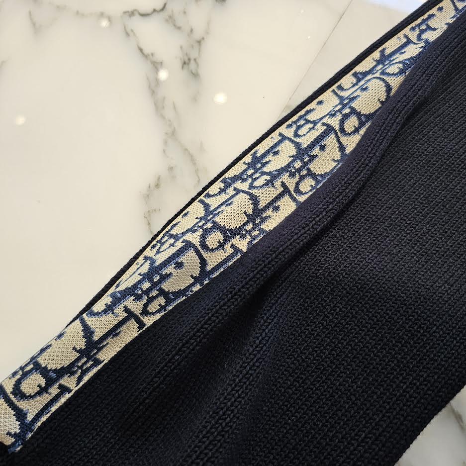 DIOR 2021AW Oblique Sideline Knit Sweater 113M638AT187 Size XL ディオール オブリーク サイドライン ニットセーター サイズXL