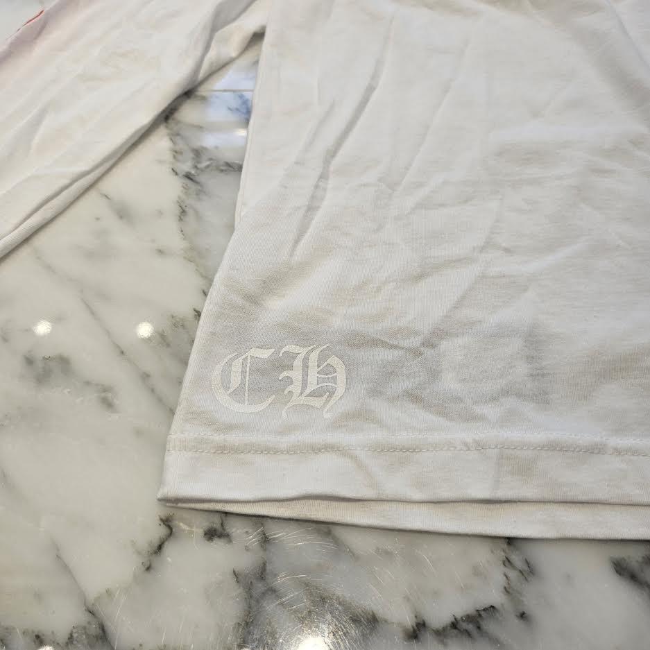 CHROME HEARTS × The Rolling Stones 2024SS Lip ＆ Tan Neck Logo Back Scroll Long Sleeve Tee Size XS クロムハーツ × ローリングストーンズ リップ&タン ネックロゴ バックスクロール ロングスリーブTシャツ サイズXS