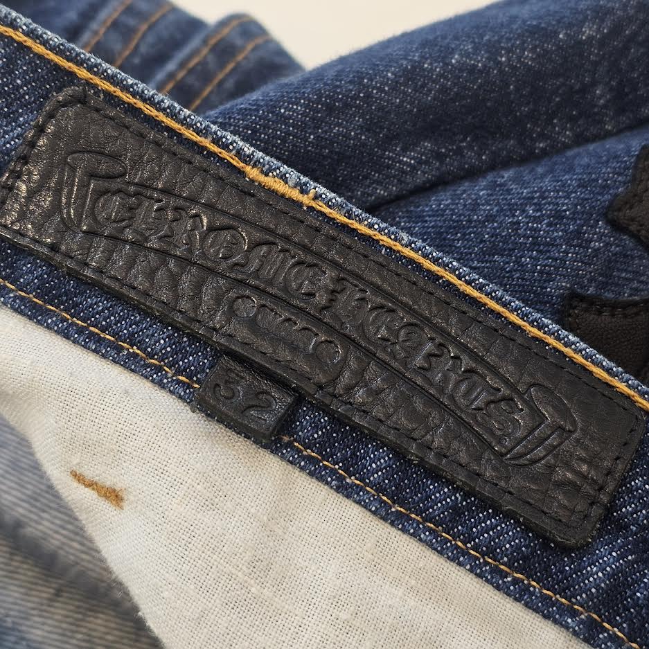 CHROME HEARTS × Levi's 517 VNTG Cross Leather Patch Denim Pants Size 32 クロムハーツ × リーバイス 517 ヴィンテージ クロスレザーパッチ デニムパンツ サイズ32