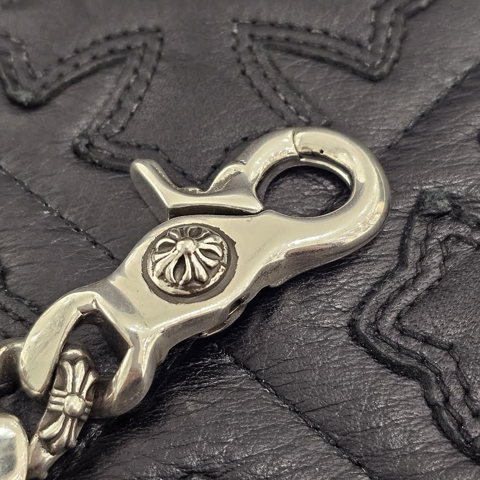CHROME HEARTS Classic Short Fancy Chain Clip Keyring 2 LINK クロム