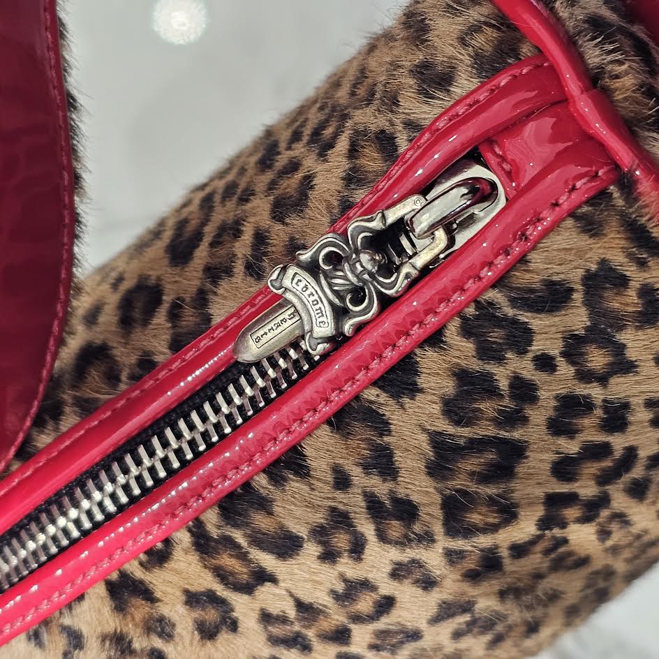 CHROME HEARTS CHICKEN NUGGET Leopard Harako Small Leather Shoulder Bag クロムハーツ チキンナゲット レオパード ハラコ スモール レザー ショルダーバッグ