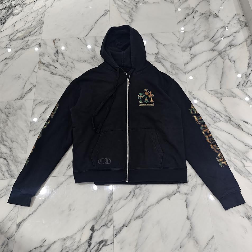 CHROME HEARTS Camo Horseshoe Zip Up Hoodie Size S クロムハーツ カモ ホースシュー ジップアップ フーディー サイズS