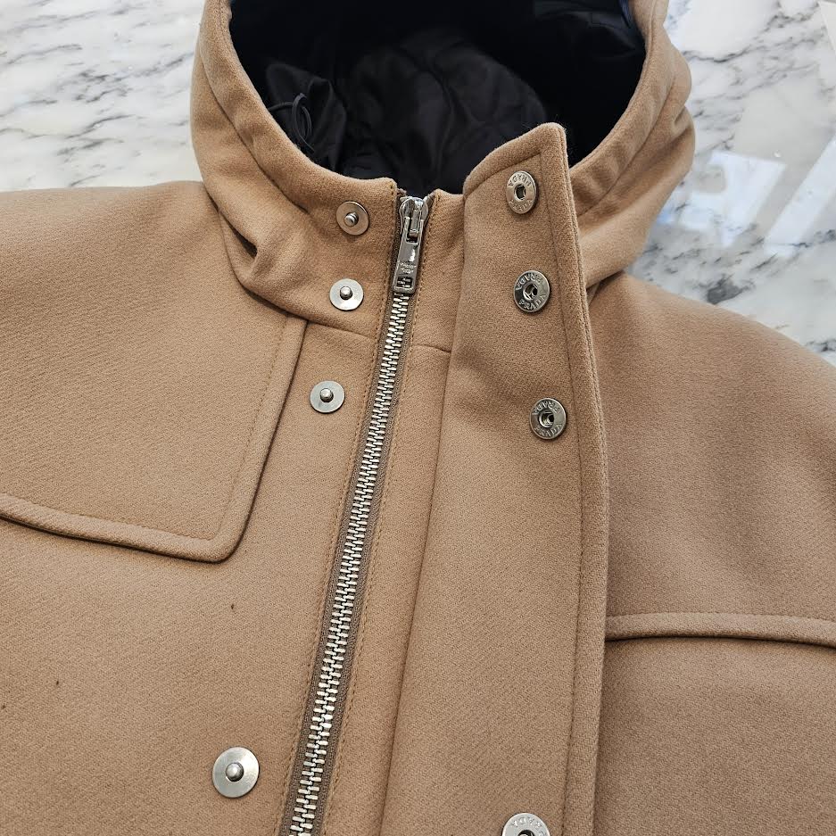PRADA 2019AW Zip Up Wool Hooded Duffel Coat SGB131 S192 W3Q Size 52 プラダ ジップアップ ウール フーデッド ダッフルコート サイズ52