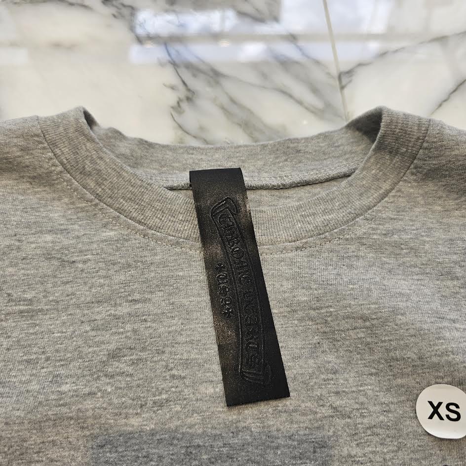 CHROME HEARTS Y NOT King Taco 3 Cemetery Cross Flock Print Long Sleeve Tee Size XS クロムハーツ ワイノット キングタコ 3セメタリークロス フロックプリント ロングスリーブTシャツ サイズXS